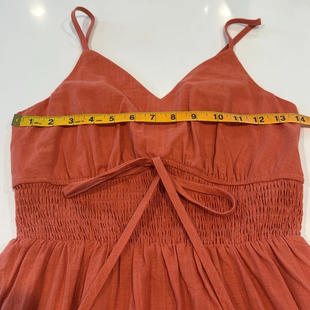 Grace Karin Rust Color Maxi Dress Summer Flowy Cotton Spaghetti Strap S - Picture 15 of 16